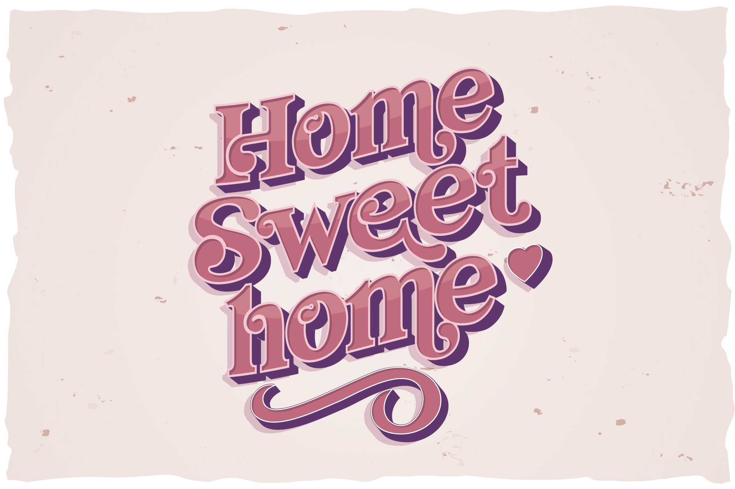 Beispiel einer Sweet Home shadow-Schriftart